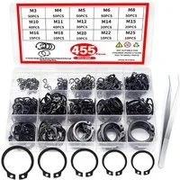 FELIXLEO Sicherungsring 455er Sicherungsring Set 15 Größen Edelstahl 304 Für Wellen Achsen, 1-St.