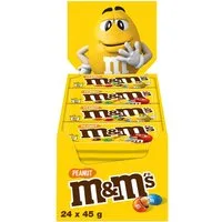 Mars GmbH Süßigkeit M&M'S Peanut 24x45g Schokolinsen, Schokolinsen, Schokolade, M&M, Peanut, Nuss, Erdnuss