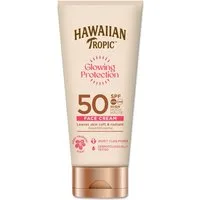 Hawaiian Tropic Sonnenschutzcreme Glowing Protection Face Cream LSF 50 (50 ml), verleiht strahlenden Glow