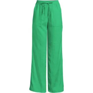 Leinen-Schlupfhose mit weitem Bein, Damen,  Pink, Leinen, by Lands' End