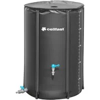 Cellfast Regentonne, 250 l, mit integriertem Wasserhahn, Anschluss-Ventil und Schmutz-Sieb
