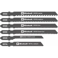 Einhell Stichsägeblatt 10-tlg. Stichsägeblatt-Box (Set, bestehend aus 10 Sägeblättern und Transportbox), T-Schaft-Aufnahme