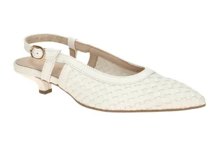 Gabor 81.534 Damenschuhe Sling Pumps Wei? Latte Trichterabsatz 3cm