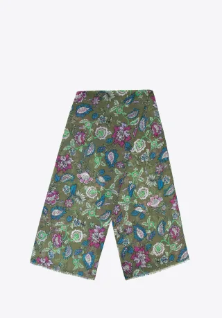 Wittchen Damenschal mit Blumenmuster, grün und blau, Polyester