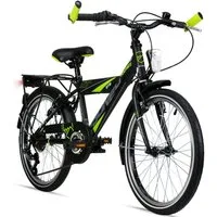 bergsteiger Kinderfahrrad Sydney 20, 24 Zoll, 6 - 9 Jahre, StVZO, Mädchen, Jungen, 6 Gang Shimano Tourney RD-TY300 Schaltwerk, Kettenschaltung, V-Bremsen, Dynamo