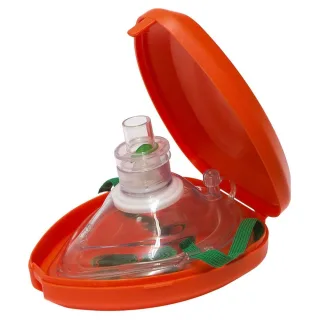 Dönges Beatmungsmaske mit Bakterienfilter Einwegventil im orangen Hardcase