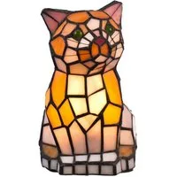 BIRENDY Stehlampe Lampe im Tiffany Style Tiff101 Figurenlampe Katze Glaslampe