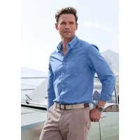 H.I.S Langarmhemd regular-fit mit Button-down-Kragen, reine Baumwolle