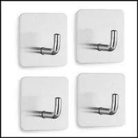 LIVINA HOME Handtuchhaken Haken selbstklebend Bad und Küche, Handtuchhalter, Badezimmer, Bad, Küche, Türen, Kleiderschrank, Wand, Dusche, (4-St), Kleiderhaken ohne Bohren