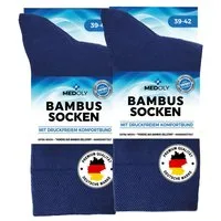 MEDOLY Basicsocken Bambussocken gegen Schweißfüße, ohne Bund, mit 72% Viskose (6 Paar) aus Bambus-Zellstoff, ohne störende Naht