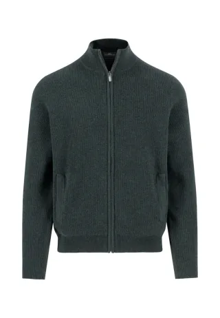 Fynch Hatton - Strickjacke aus Woll-Kaschmir grün - Gr. - M
