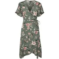 Vero Moda Midikleid Saki (1-tlg) Wickel-Design