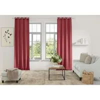 OTTO home Vorhang Parry (2 St), Ösen, blickdicht, Polyester, 2-er Set, blickdicht, monochrom, basic