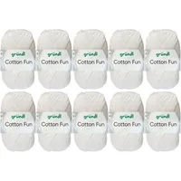 Gründl 10x50 Gramm Gründl Cotton Fun (von einer Farbe) Farbauswahl Häkelwolle