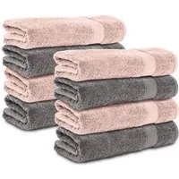 Komfortec Handtuch Set 50x100 cm aus 100 % Baumwolle, Frottee (Packung, 8-St), Handtücher Set, Weich, Towel