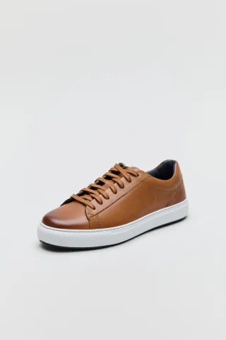 Ben Sherman Ace Cupsole Leder Herren Sneaker in Tan