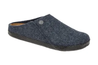 Birkenstock 1017519 ZERMATT RIVET Hausschuhe Clogs Blau Dark Blue Wolle-Leder...