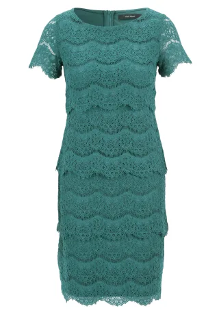 Vera Mont - Spitzenkleid Dark Emerald - Gr. - 44