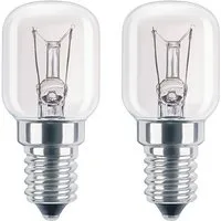 SpectrumLED Spezialleuchtmittel 2x E14 Backofenlampe 25W 300°C Warmweiß Kühlschranklampe 125 Lumen, E14, 2 St., Warmweiß