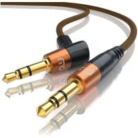 Primewire Audio-Kabel, AUX, 3,5-mm-Klinke (200 cm), gewinkeltes HiFi Stereo Klinkenkabel / Verbindungskabel - 2m