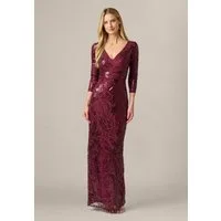 Adrianna Papell Abendkleid V-Neck Sequin Gown Figurbetontes, mit Pailletten verziertes Etuikleid