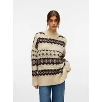Vero Moda Strickpullover VMAMPLE LS HIGH NECK PULLOVER BOO