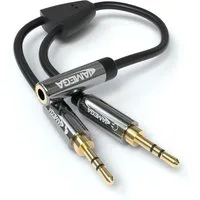 JAMEGA 0,2m Audio Splitter Kabel Y-Adapter Headset Aux Y Verteiler Stereo Y Audio-Adapter