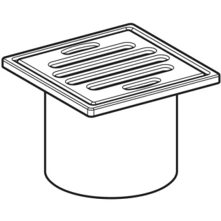 Geberit Ersatzteile Aufsatz mit Rostträger, für Steckablauf, 10 x 10 cm, 246324001 246324001