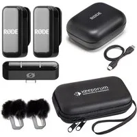 RØDE Rode Wireless Micro Drahtloses Mikrofon-System USB-C mit Soft-Case Digitales Aufnahmegerät (Drahtlos-Mikrofonsystem)