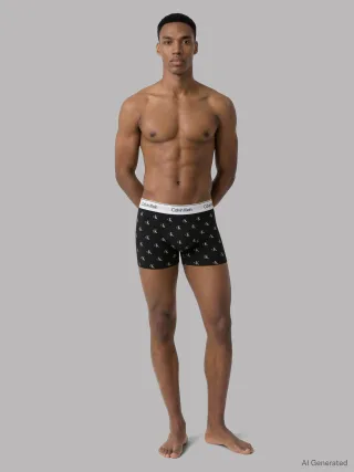 RELAXED FIT TRUNK 3PK Black/DIAMOND LOGO BLACK - Gr. - M