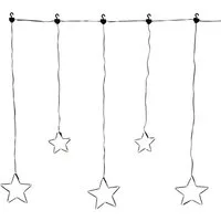 Meinposten LED-Lichtervorhang Lichterkette Weihnachten Stern LED Timer Beleuchtung 80x85 cm