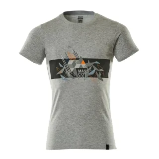MASCOT Herren T-Shirt Grau-meliert / Hi-vis Orange S - 19182-965-0814-S