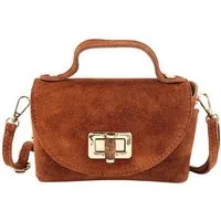 BRISE TASCHE Schultertasche Mini – Elegante kleine Wildleder & Nappaleder Tasche (Einzelartikel), Kompakt, leicht, weiches Wildleder