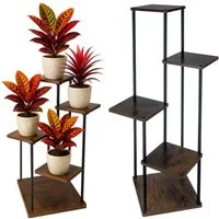 Ruhhy Standregal Dekoregal Blumenständer Standregal, Spar-Set 1-tlg., Konstruktion trägt bis zu 75 kg (unten 25 kg, übrige je 12,5 kg)