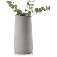 beske Tischvase Vase 'Eiskar Magna' grau (12cm, h30cm), Farbige Betonvase aus der Beske-Manufaktur