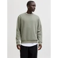 Jack & Jones Sweatshirt JJEBRADLEY mit Rippbündchen für Alltag und Freizeit Materialmix, relaxed fit