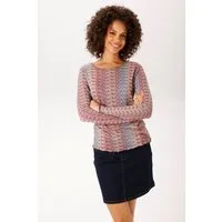 Aniston CASUAL Langarmshirt mit farbenfrohem, grafischen Muster im Streifen-Look - NEUE KOLLEKTION