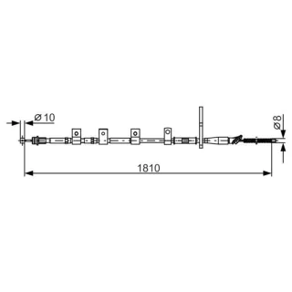 Bosch Handbremsseil hinten rechts Suzuki Swift 3