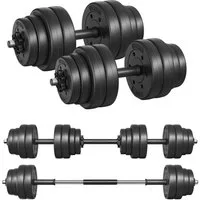 SONGMICS Hantel-Set 2er Hantelset, 2-in-1-Kurzhantel, 20KG/30 KG, für Zuhause, rutschfeste Griffe
