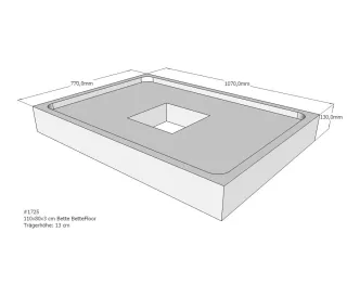Neuesbad Wannenträger für Bette Floor 1100x800 SD22823