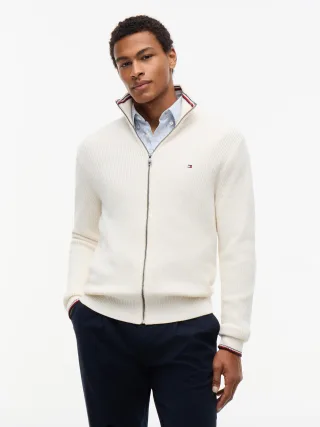 RWB RIB ZIP THROUGH Ivory Petal - Gr. - L