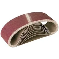 MioTools Schleifpapier 75 x 533 mm Schleifbänder für Handbandschleifer, Normalkorund, 10 Stk., K100