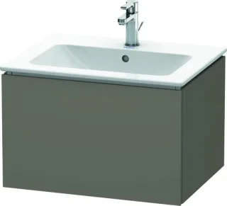 Duravit L-Cube Waschtischunterbau wandhängend Flanell Grau Seidenmatt 620x481x400 mm - LC614009090 LC614009090