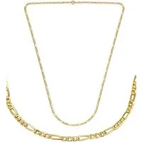 Antares Gold Goldkette Figaro-Kette 14K Gold – 2,35 mm, 50 cm / 60 cm, Hellgold, hochglanzpoliert, stabiler Federringverschluss, edle Schmuckbox