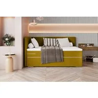 99rooms Boxspringbett Phönix Mini Plus (Schlafzimmerbett, Bett), mit Taschenfederkernmatratze und Topper, in Webstoff MALMO_NEW