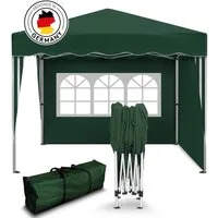Kronenburg Faltpavillon 3x3 m wasserdicht - Gartenpavillon, Partyzelt stabil, UV-Schutz 50+, mit 2 Seitenteilen, Wetterfester Schutz, Leichter Aufbau, Inklusive Tragetasche & Zubehör