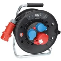 KALLE DAS KABEL Kalle Kabeltrommel CEE 400V 16A 1,5mm² IP44 25 Meter Kabeltrommel (Kabellänge 2500 m)