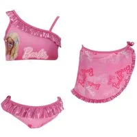 Barbie Badeslip Kinder Bikini mit Sarong Badebekleidung & Strandoutfit Sommer