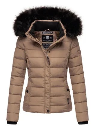 Navahoo Damen Winterjacke Miamor – Warm Gefüttert Mit Abnehmbarer Kapuze & Kunstfellkragen
