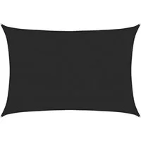 vidaXL Sonnensegel Sonnensegel 160 g/m² Schwarz 5x6 m HDPE, (1-tlg)